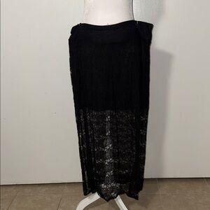 Wet Seal Black Lace Maxi Skirt